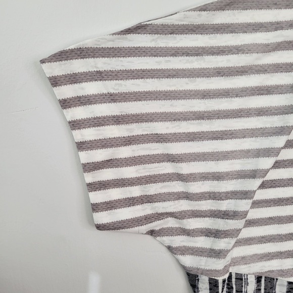 Mixed Print Striped Polka Dot Print Dolman Sleeve Retro Top Womens 4X Artsy New - Picture 7 of 12